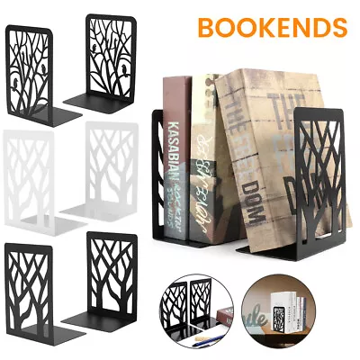 Bookends Heavy Duty Book Ends Metal Book Dividers Holders Stand Book Binder △ • £9.42