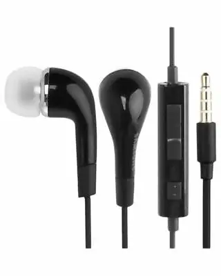 In-Ear Black Headphones Handsfree With Mic For Galaxy Phones UK • £3.29