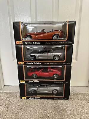 Maisto 1:18 Diecast Cars Lot Of 4 Special Edition Late 90s/Early 00s Cars • $59