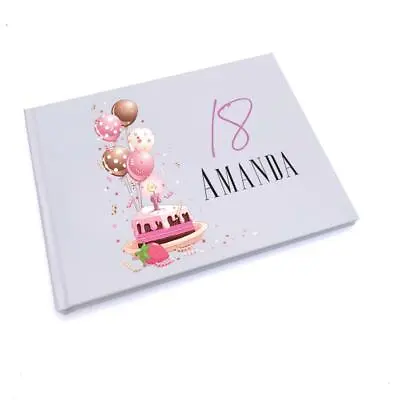 Personalised 18th Birthday Gifts For Her Guest Book GB-74 • £14.99