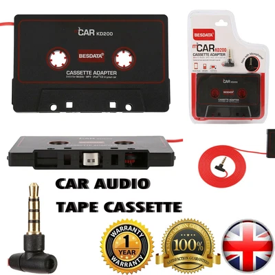 £4.29 • Buy Car Music Audio Cassette Tape Aux Adapter 3.5mm For IPhone MP3 MP4 CD Player