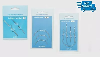 £1.66 • Buy Repair Needles - Curved Repair Upholstery - Blunt End Knitters Needles Pack