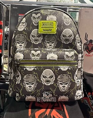 Loungefly Universal Monsters Heads Allover Print Mini Backpack • $99
