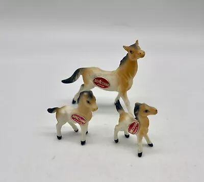 Set Of 3 Vintage Bone China Japan Miniature Horse Mom & Babies Figurines AS IS • $12