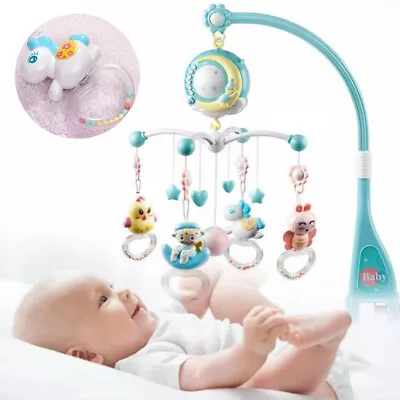 Baby Musical Crib Bed Bell Cot Mobile Stars Dreams Light Nusery Lullaby Toy New • £21.90