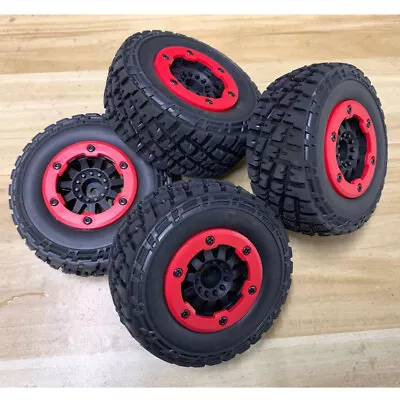 1/10 Short Course Tires/Beadlock Wheels Hex 12mm For Traxxas Slash 4x4 Chassis • $45.99