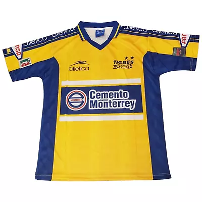 L Tigres UANL - Jersey Soccer Retro 99 - 00 Aba Sport Yellow - Large • $65