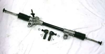 Black 74-78 Ford Mustang II Pinto Manual Steering Rack And Pinion + Tie Rod Ends • $139.87