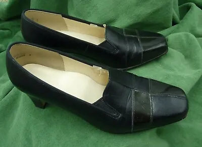 £4.99 • Buy Equity Ladies Shoes UK 3 Black Leather Smart Occasion Work 2  Heels 
