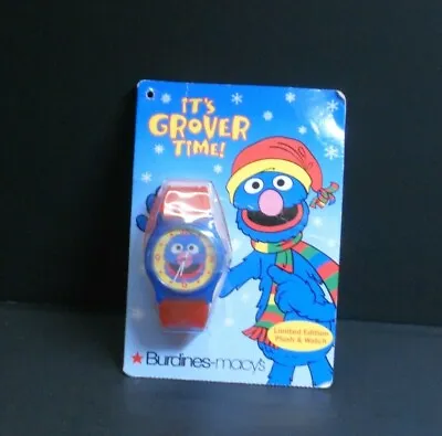 Vintage 2004 Nic Sesame Street Grover Time Watch~burdines Macy's • $14.99
