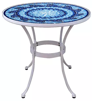 StyleWell Coastal Glass Mosaic Outdoor Table With Steel Frame - 28 In. • $159.97