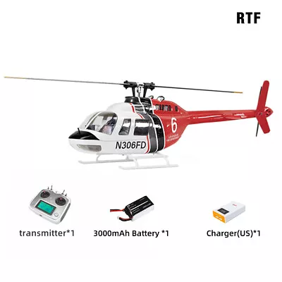 Fly Wing Bell 206 RC Helicopter 6CH Brushless GPS H1 Flight Controller US Plug • $805.38