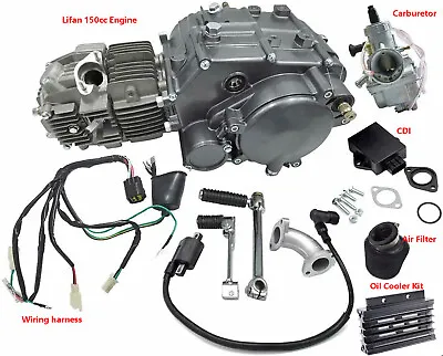 Racing Lifan 150cc Manual Engine Motor Kit For Pit Bike CRF70 110cc/125/140/250c • $517.77