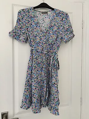 Papaya Matalan Petite Floral Wrap Style Dress Size 12 • £5