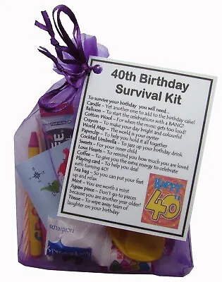 £6.95 • Buy 40th, 50th, 60th, 65th, 70th, 80th Birthday Survival Kit Gift For Birthday