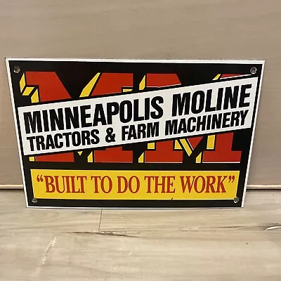 Minneapolis-Moline Modern Machinery 12”x8” Porcelain Vintage Sign Farming • $99.99