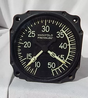 US Military Twin Engine Aircraft Dual Manifold Pressure Gauge Instrument • $151.66