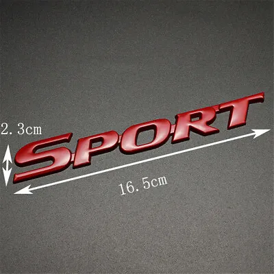 165mm X 23mm Car Trunk Tailgate Decal Metal Red Sport Logo Emblem Badge Sticker • $8.90