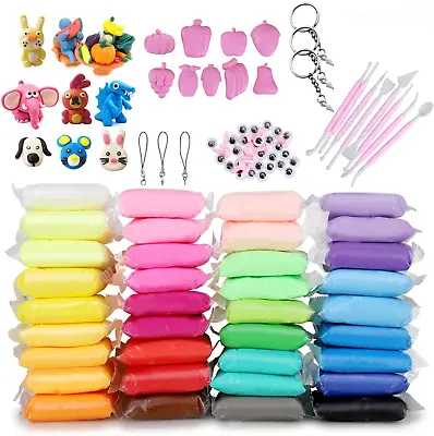 Air Dry Modeling Clay 36 Colors Ultra Light Molding Magic Plasticine With Tools • $13.99