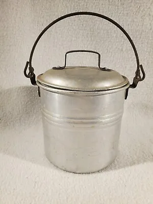 Vintage E.A. Co. Paramount Pure Aluminum Coal Miners Lunch Bucket Pail • $74.95