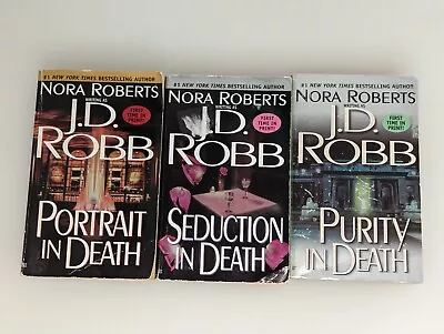 Lot Of 3 Nora Roberts JD Robb In Death Series PB Books Purity Seduction Portrait • $6.90