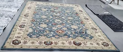 BLUE / BEIGE 7'-6  X 9'-6  Hole In Rug Reduced Price 1172750443 AT15A-8 • $232