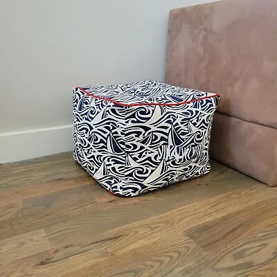 Vineyard Vines × Target - Nautical Rough Seas Pattern Pouf - New • $249