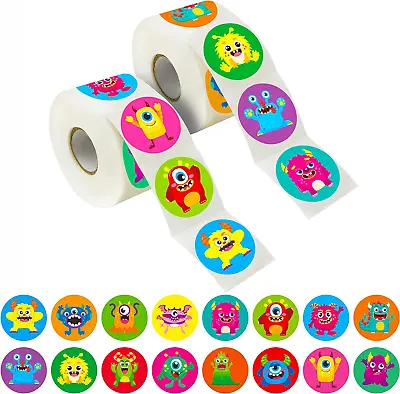 600 PCS Cartoon Monster Stickers For Kids Party Decoration Teacher Reward 16 • £12.10