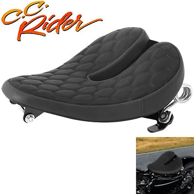 C.C. RIDER Driver Solo Seat Black Stitch Fit For Harley Sportster XL 2010-2022 • $129