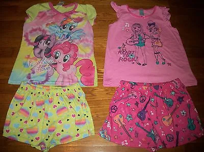 My Little Pony Tcp Guitars 2 Pc. Top & Shorts Pajamas Pj Set Girls Sz L 10 12 • $19.95