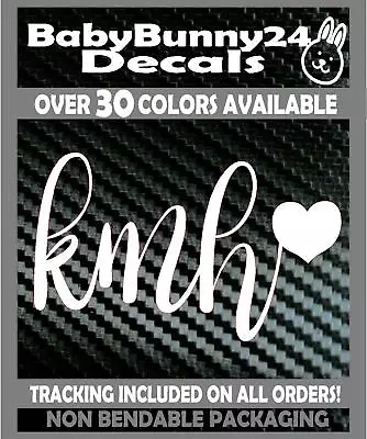 $5.99 • Buy Initials Custom Personalized Monogram Heart Decal Vinyl Sticker Car Truck Van