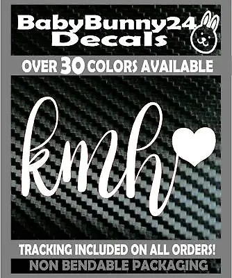 Initials Custom Personalized Monogram Heart Decal Vinyl Sticker Car Truck Van • $5.99