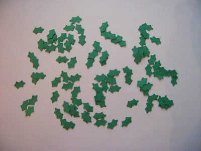 £1.20 • Buy Bag Of Approx 100 Tiny Holly Leaf / Leaves Die Cuts (1cm Long)