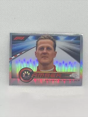 2022 Michael Schumacher Topps Chrome F1 Cam-ms Camber Refractor Card Ferrari • $1.05