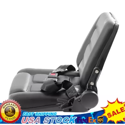 New Universal Forklift Seat Fits Clark Cat Hyster Yale Toyota Mitsubishi Black • $142