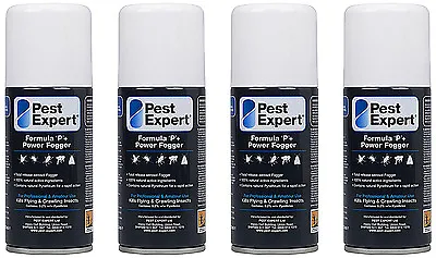 Pest Expert® Carpet Moth Killer Insect Formula 'P+' Power Fogger (150ml) X4 • £27.95