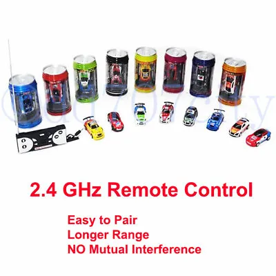 NEW 2.4 GHz Multicolor Coke Can Mini Speed RC Remote Control Toy Car Xmas Gift • $12.50