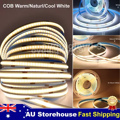 $46.47 • Buy Cob Led Strip Lights 12V 1M2M3M4M5M10M Led Light For Room Bedroom Kitchen Ramada