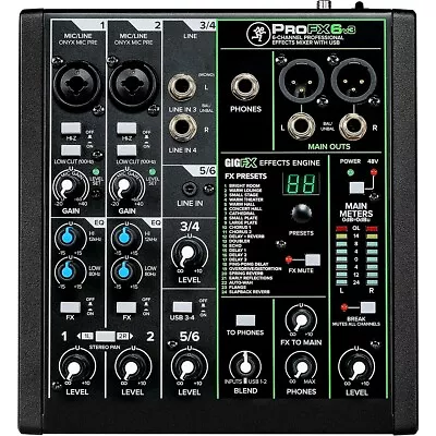 Mackie ProFX6v3 6 Channel Professional Effects Mixer With USB • $189.99