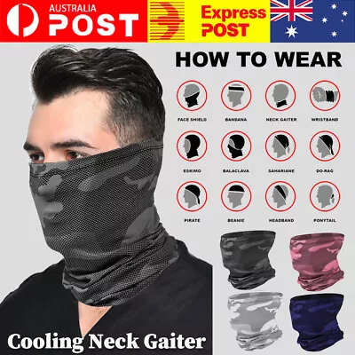 AU Cooling Face Neck Gaiter Scarf Tube Shield Cover Scarve • $7.07