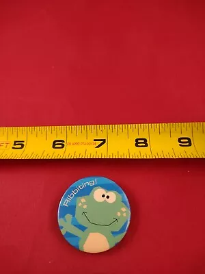 Vintage RIBBITING Pin Pinback Button Brooch *152-E2 • $10