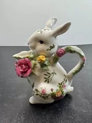 Vintage Bone China  Royal Albert Doulton Rabbit Creamer -W/3D Flowers • $58