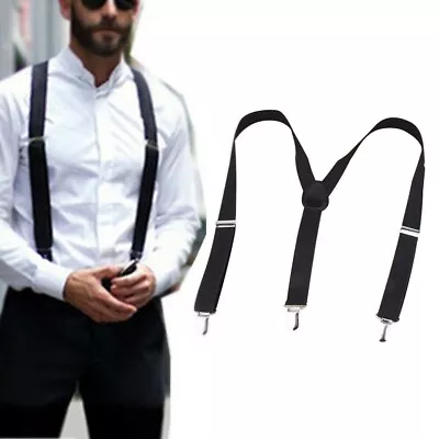 Peaky Blinders Braces Suspenders Black Tommy Shelby Fancy Dress Gatsby 1920 • £6.50