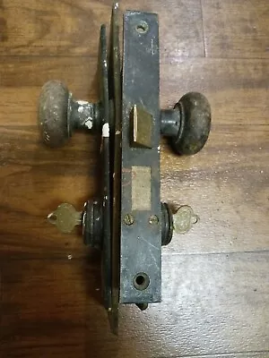 Vintage Russwin Mortise Lock Door Hardware With Knobs And 2 Keys  • $49.99