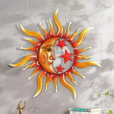 Sun Face Plaque Wall Decor Hanging Deck Patio Yard Porch Garden Fence Art Indoor • $55.99