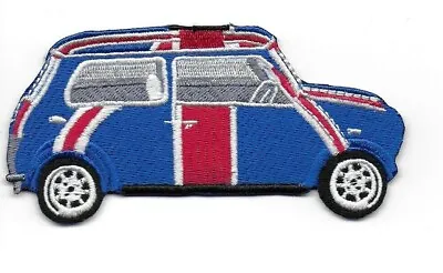 £2.95 • Buy Mini Cooper Union Jack  Blue Profile Iron On/ Sew On Embroidered Patch Badge