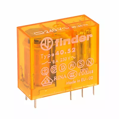 Finder 40.52.8.240.0000 240V Relay (Miniature) DPDT AC 8A • £7.44