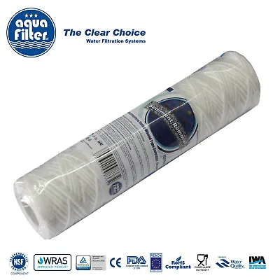 5 X Aquafilter 10  Reverse Osmosis 50 Micron String Wound PP Sediment Filter • £16.90