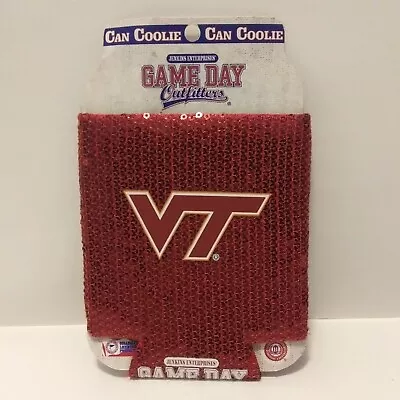 Virgina Tech Sequin Can Koolie Koozie Red Game Day Outfitters • $3