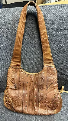 Cabin Creek Brown Leather Shoulder Bag Purse Excellent Condition • $25